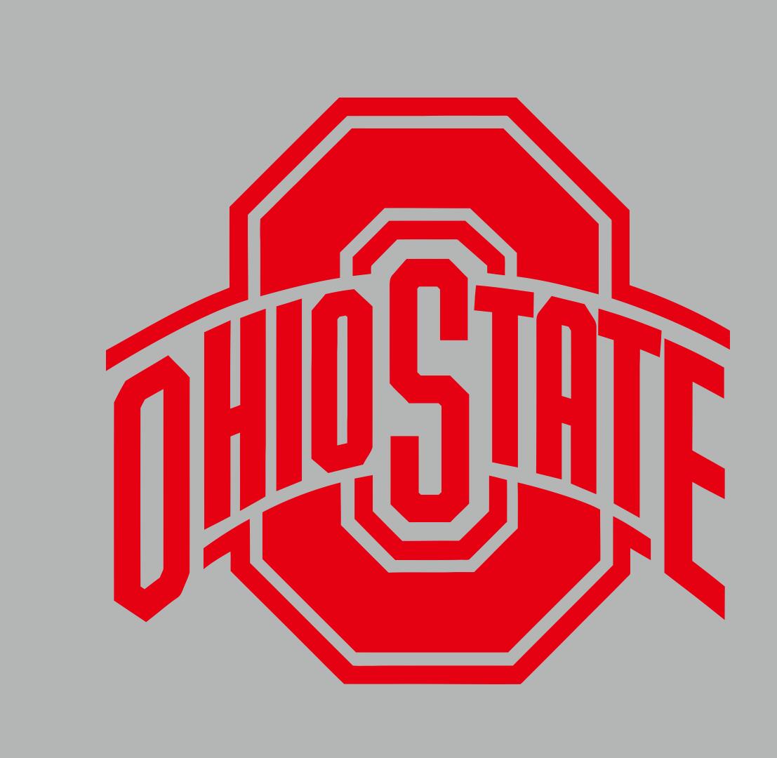 Ohio State primary logo iron on transfer in red in 2.5inches